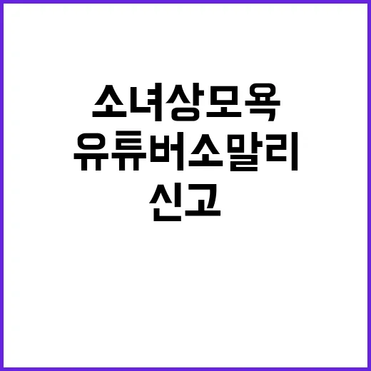 소녀상 모욕 유튜버 소말리 스토킹 신고 사건 발생!