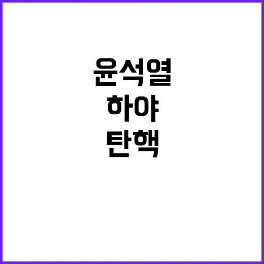 조국 윤석열 하야 …