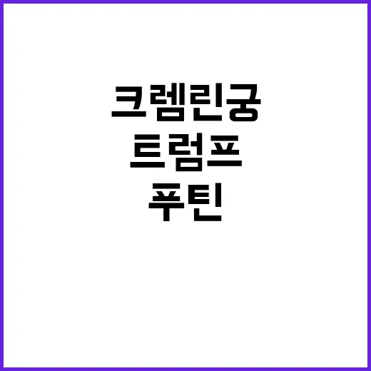 푸틴·트럼프 통화 크렘린궁 미국 보도 허구 주장!