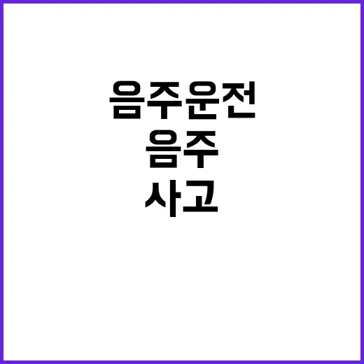 김태이 음주운전 사고의 충격적인 전말 공개!