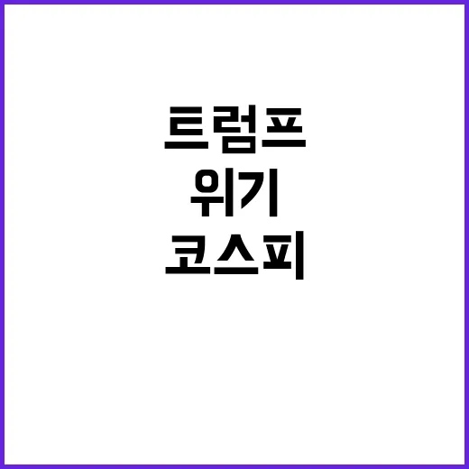 트럼프 트레이드 코스피 2500선 위기 직면!