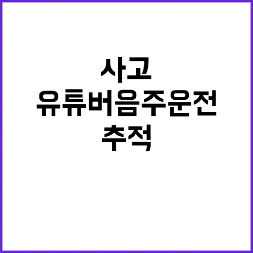 구속영장 유튜버 음주운전 추적 중 사망사고 진실!