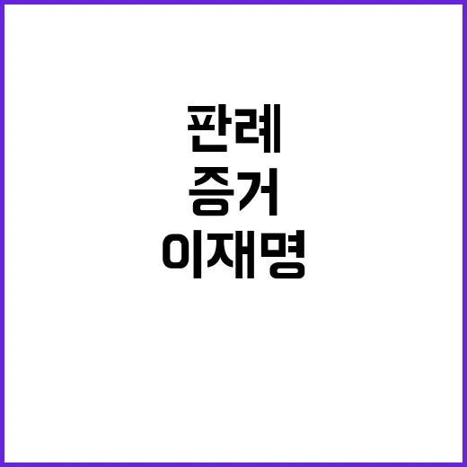 대법 판례 이재명 …