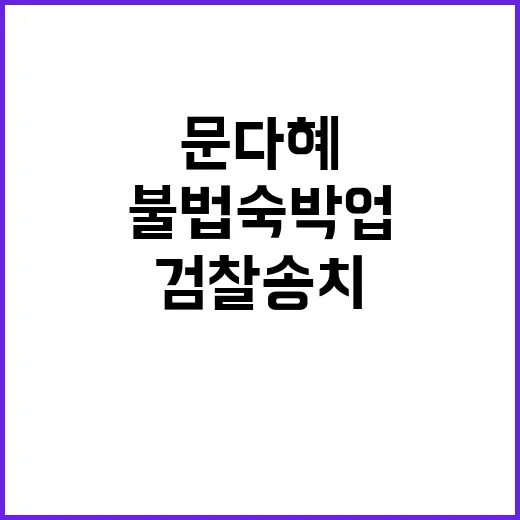 불법 숙박업 혐의 …