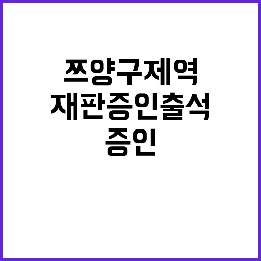 쯔양 구제역 재판 증인 출석 소식 공개!