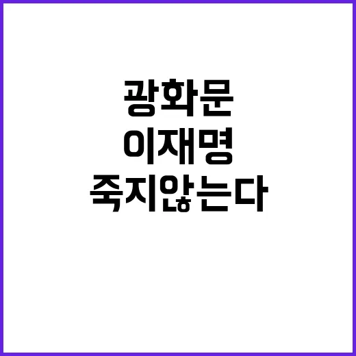 이재명 죽지 않는다! 함께 싸우자 광화문 외침!