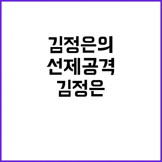 김정은의 선제공격 …