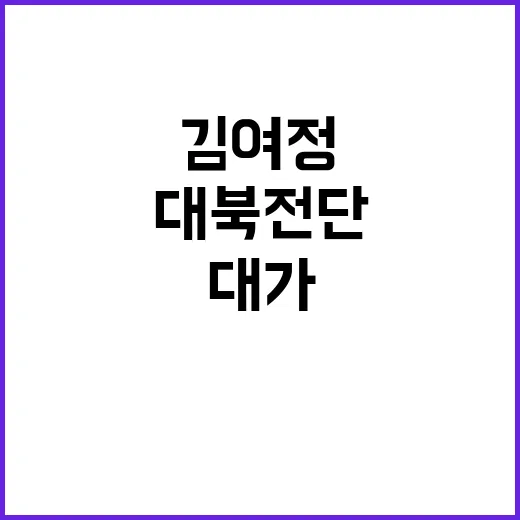 대북 전단 김여정 경고 대가 치르게 될 것