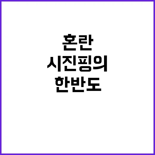 한반도 혼란 시진핑의 강력한 경고.