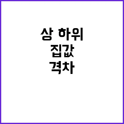 집값 양극화 상·하위 40배 격차의 충격!