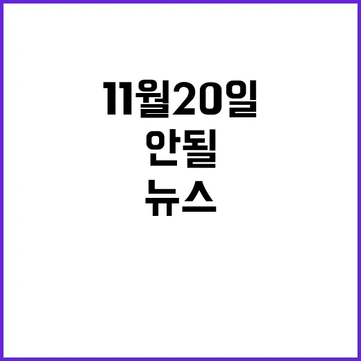 11월 20일 뉴스투나잇 당신이 놓쳐서는 안될 이야기!