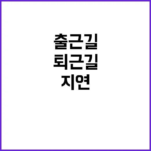 출근길 지연…퇴근길 한숨은 계속된다!