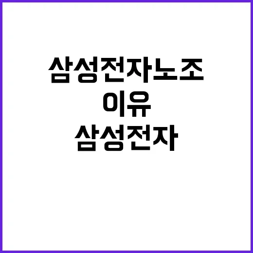 삼성전자 노조 임금 인상안 부결의 충격적 이유!