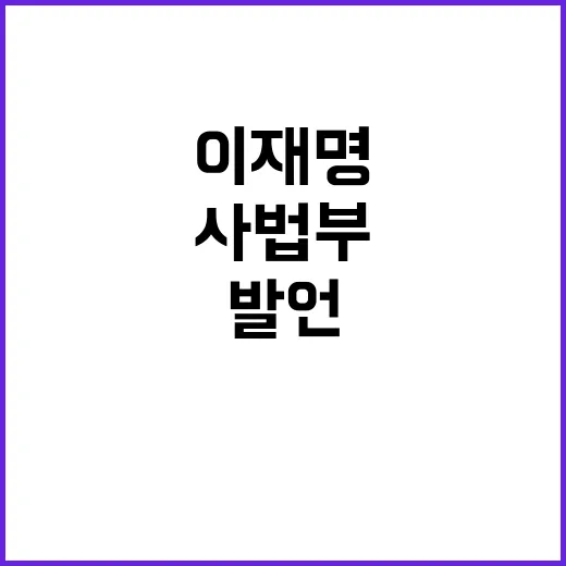 이재명 발언 사법부…