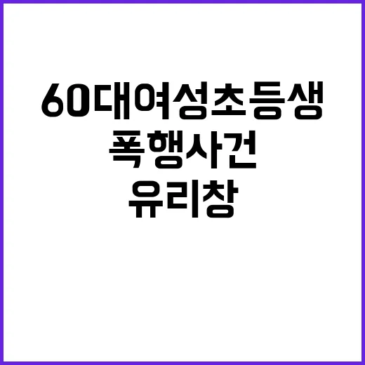 폭행 사건 60대 …