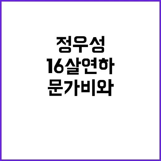 정우성 16살 연하 문가비와 나이차 극복?