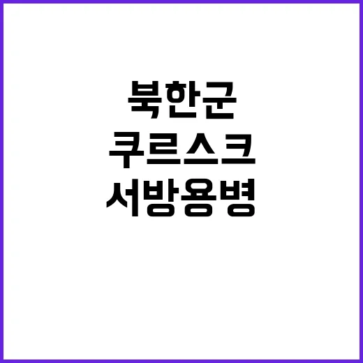 쿠르스크 북한군과 …