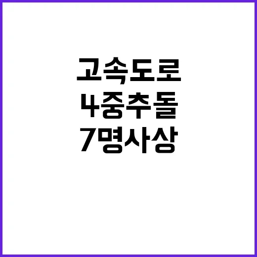 폭설 고속도로 4중 추돌…7명 사상 소식 전해!