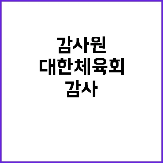 감사원 대한체육회 …