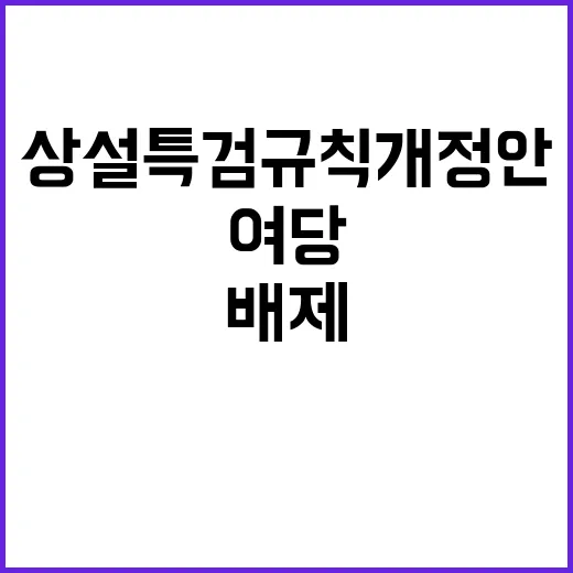 상설특검 규칙 개정…