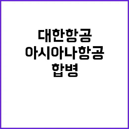 합병 규모 대한항공…