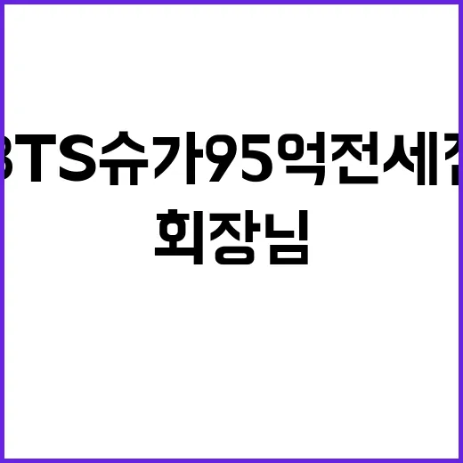 BTS 슈가 95억…