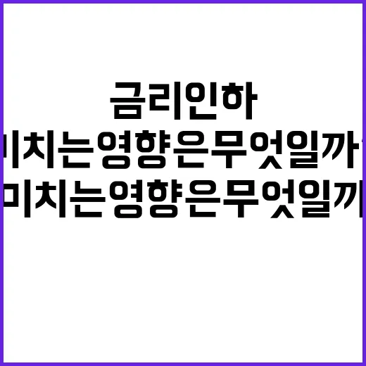 금리인하 성장에 미…