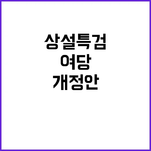 상설특검 개정안 여…