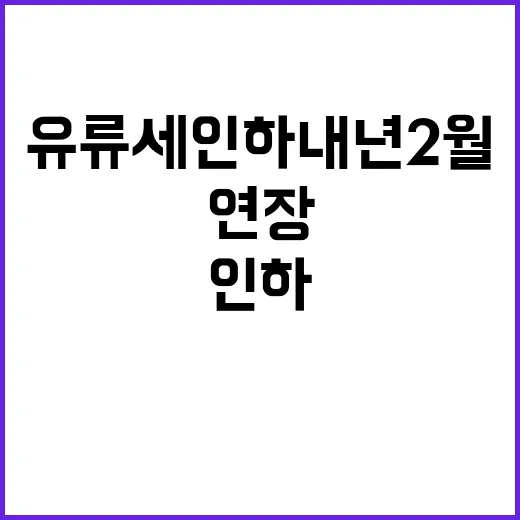 유류세 인하 내년 …