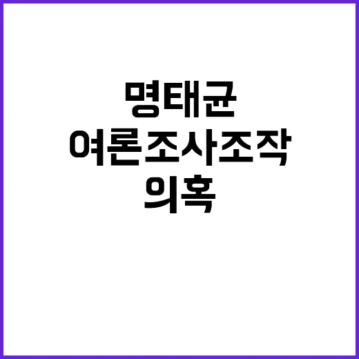 명태균 수사 여론조사 조작과 채용 청탁 의혹!