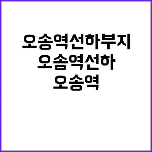 오송역 선하부지 안…