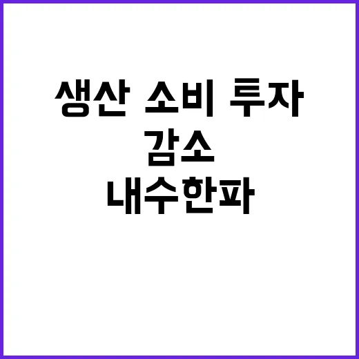 내수 한파 생산·소…