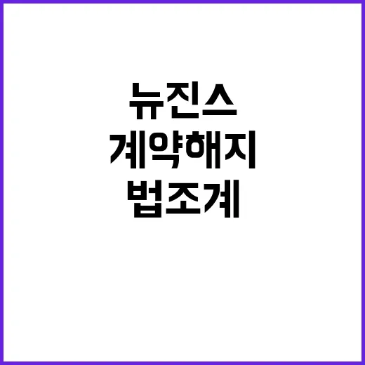 계약 해지 뉴진스 …