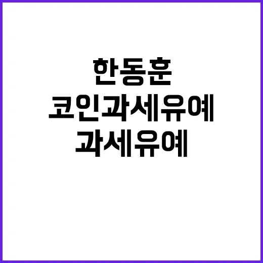 코인 과세 유예 한…