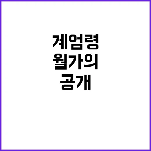 계엄령 월가의 반응…