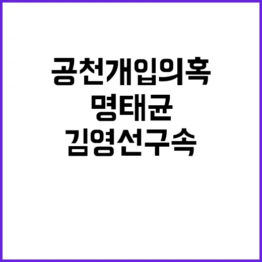 공천개입 의혹 명태균과 김영선 구속기소!