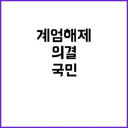 이재명 국민 안심 발언으로 계엄 해제 의결!