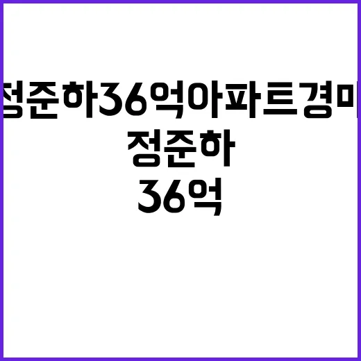 정준하 36억 아파…