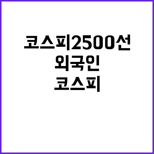 코스피 2500선 …