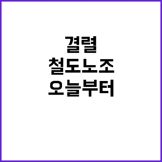 총파업 오늘부터 시작…철도노조의 교섭 결렬 경과