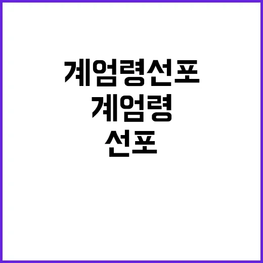 계엄령 선포…김여사…