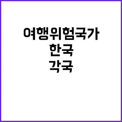 여행 위험 국가 한…