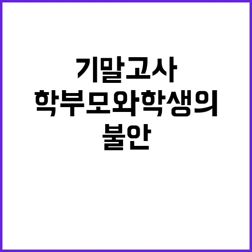 기말고사 불안 학부…