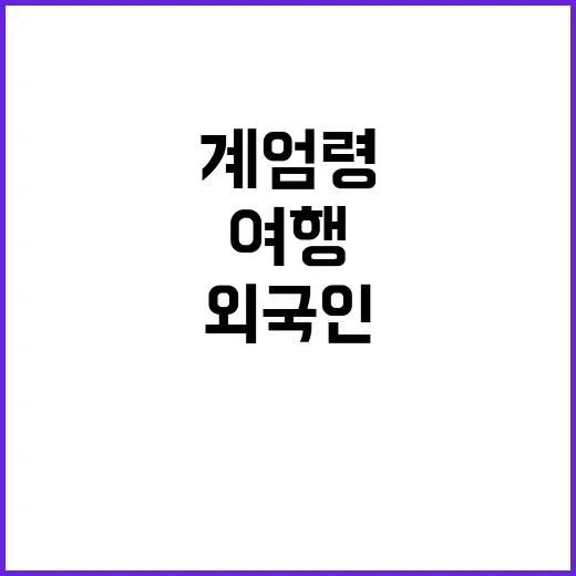 계엄령 외국인들도 …