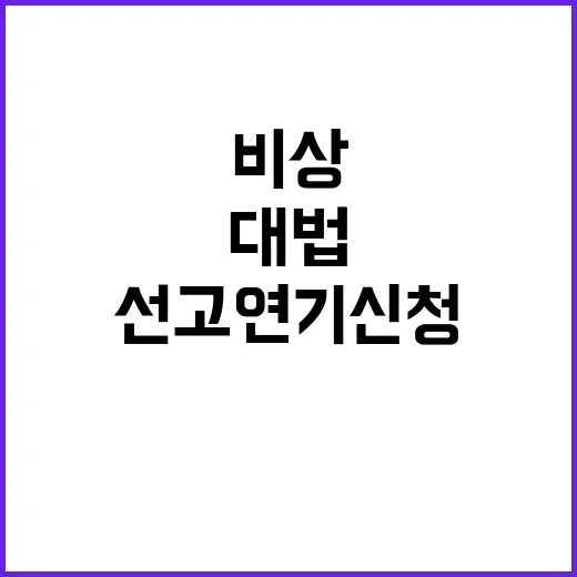 비상정국 조국 대법…