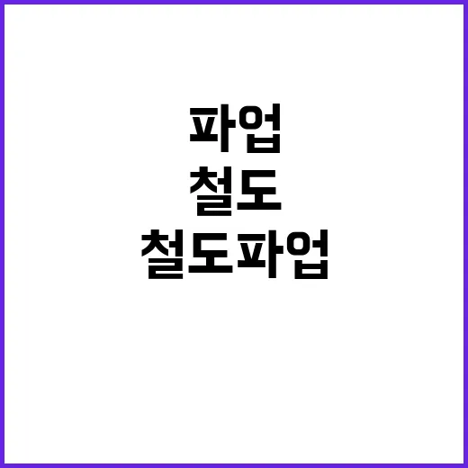 철도파업 결정! 상…