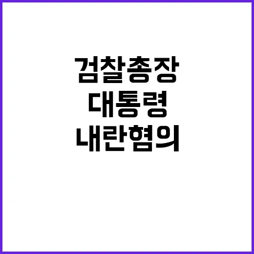 검찰총장 내란 혐의…