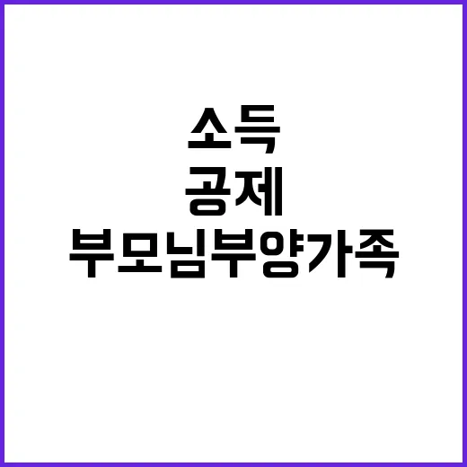 소득 증가 부모님 …