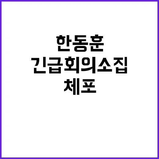 한동훈 체포 지시 …