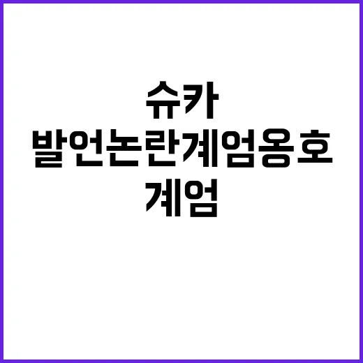 슈카 발언 논란 계…